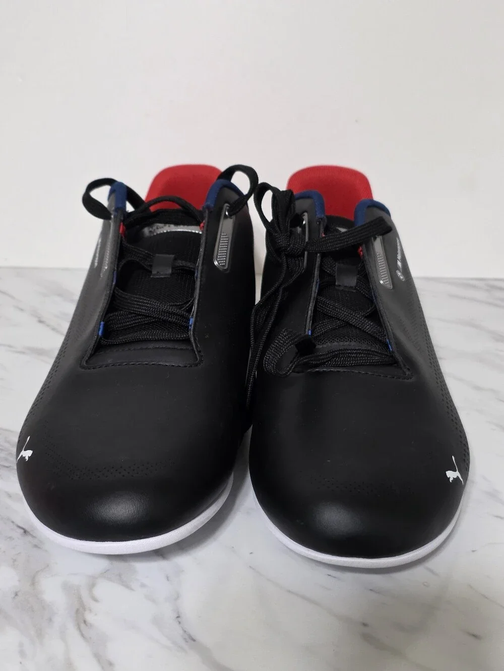 Puma Black Motorsport Sneakers with Red and Blue Accents